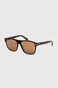 Tom Ford ochelari de soare barbati, culoarea maro, FT1081_5805E imagine