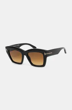 Tom Ford ochelari de soare Luna femei, culoarea negru, FT1191_5201F imagine