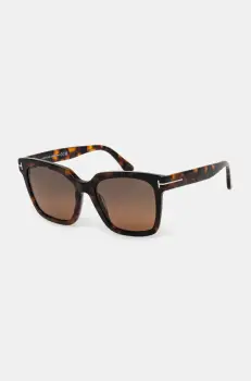 Tom Ford ochelari de soare Selby culoarea bordo, FT0952_5552H imagine