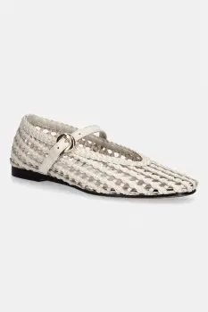 Tommy Hilfiger balerini WOVEN LEATHER MIX BALLERINA imagine