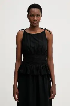 Tommy Hilfiger bluza cu volane pentru femei, cu modal imagine