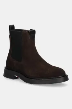 Tommy Hilfiger botine din piele intoarsa COMFORT LWT SDE CHELSEA imagine