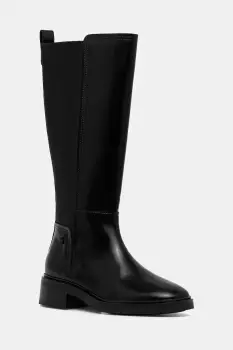 Tommy Hilfiger cizme de piele TH MINIMAL ABRASIVATO LONG BOOT imagine