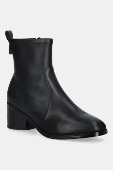Tommy Hilfiger cizme de piele TH STRETCH LEATHER BOOTIE imagine