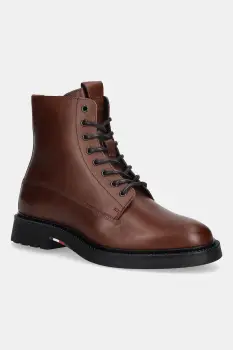 Tommy Hilfiger cizme inalte din piele HILFIGER COMFORT LWT LTH BOOT imagine
