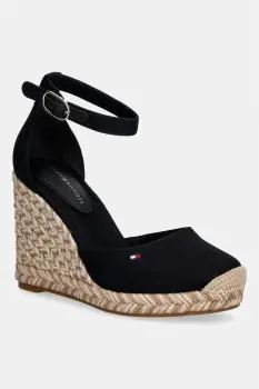 Tommy Hilfiger espadrile wedges pentru femei FLAG HIGH WEDGE ESPAD CLOSED TOE imagine