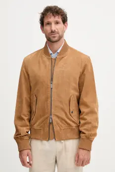 Tommy Hilfiger geaca bomber din piele intoarsa imagine