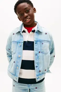 Tommy Hilfiger geaca de blugi pentru copii, din bumbac imagine