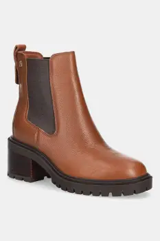 Tommy Hilfiger ghete chelsea de piele TH LEATHER CHELSEA CLEATED HEEL imagine