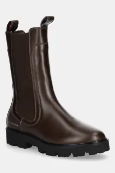 Tommy Hilfiger ghete chelsea de piele TH LTHR MID CHELSEA imagine