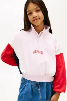 Tommy Hilfiger hanorac cu fermoar pentru copii, din bumbac cu elastan imagine