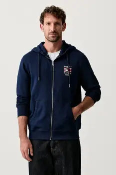 Tommy Hilfiger hanorac cu gluga pentru barbati din bumbac imagine