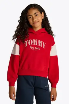 Tommy Hilfiger hanorac de bumbac pentru copii imagine