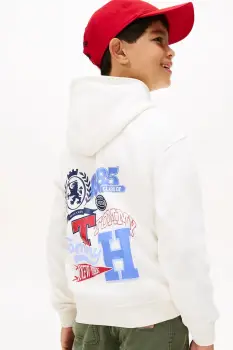 Tommy Hilfiger hanorac de bumbac pentru copii imagine