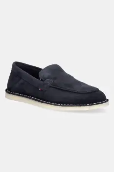 Tommy Hilfiger mocasini barbati din piele intoarsa HILFIGER STITCHDOWN SUEDE LOAFER imagine