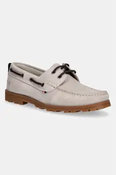 Tommy Hilfiger mocasini barbati din piele intoarsa HILIFGER LIGHT SDE BOAT SHOE imagine