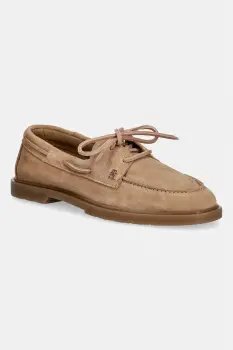 Tommy Hilfiger mocasini de dama din piele intoarsa LIGHT SUEDE BOAT SHOE imagine