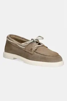 Tommy Hilfiger mocasini de dama din piele intoarsa LIGHT SUEDE BOAT SHOE imagine