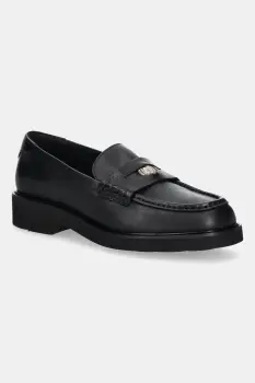 Tommy Hilfiger mocasini de piele CREST SQUARISH TOE PENNY LOAFER imagine
