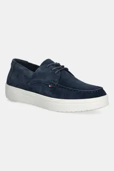Tommy Hilfiger mocasini de piele SUEDE STITCH TOE HYBRID imagine