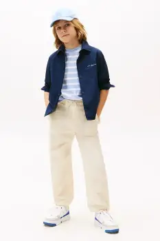 Tommy Hilfiger pantaloni de bumbac pentru copii imagine