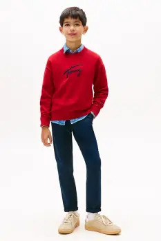 Tommy Hilfiger pantaloni de bumbac pentru copii imagine