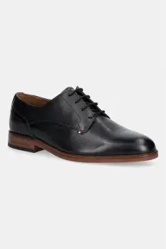 Tommy Hilfiger pantofi barbatesti din piele HILFIGER LEATHER DRESS SHOE imagine