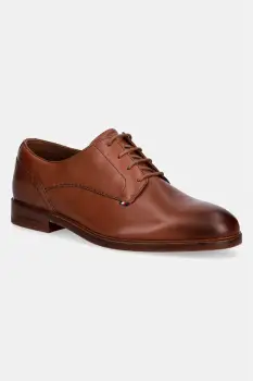 Tommy Hilfiger pantofi barbati din piele HILFIGER LEATHER DRESS SHOE imagine