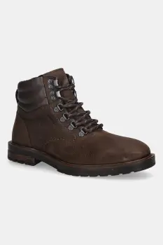Tommy Hilfiger pantofi din nubuc CLEATED HILFIGER WRM HOOK BOOT imagine