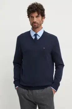 Tommy Hilfiger pulover barbatesc din bumbac imagine