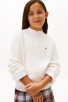 Tommy Hilfiger pulover de bumbac pentru copii imagine