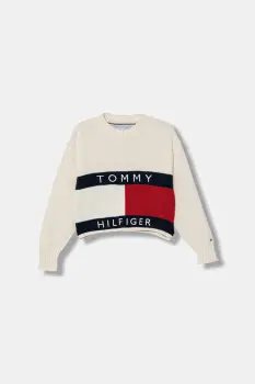 Tommy Hilfiger pulover de bumbac pentru copii imagine