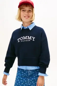 Tommy Hilfiger pulover de bumbac pentru copii imagine