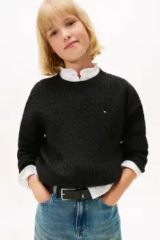 Tommy Hilfiger pulover de bumbac pentru copii imagine