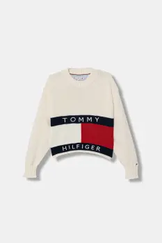 Tommy Hilfiger pulover de bumbac pentru copii imagine