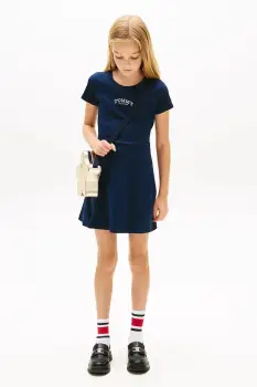 Tommy Hilfiger rochie din bumbac pentru copii imagine