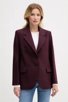 Tommy Hilfiger sacou cu un singur rand de nasturi pentru femei, cu amestec de lana imagine