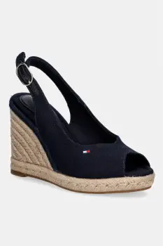 Tommy Hilfiger sandale cu pana FLAG HIGH WEDGE ESPAD SLINGBACK imagine