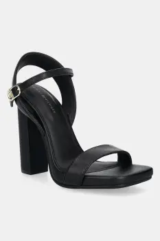 Tommy Hilfiger sandale de piele HIGH HEEL LEATHER SANDAL imagine