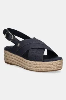 Tommy Hilfiger sandale DENIM ESPADRILLE PLATFORM SANDAL imagine