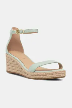 Tommy Hilfiger sandale din piele intoarsa SUEDE ANKLE MID WEDGE ESPADRILLE imagine