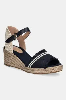 Tommy Hilfiger sandale FRINGE CANVAS MEDIUM WEDGE imagine