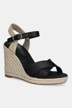 Tommy Hilfiger sandale SATIN HIGH WEDGE ESPADRILLE imagine