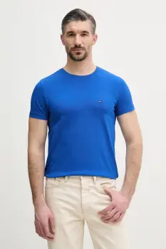 Tommy Hilfiger tricou basic barbatesc din bumbac cu elastan imagine