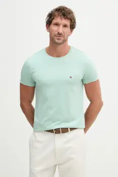 Tommy Hilfiger tricou basic barbatesc din bumbac cu elastan imagine