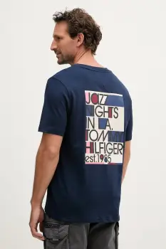 Tommy Hilfiger tricou basic pentru barbati, din bumbac imagine
