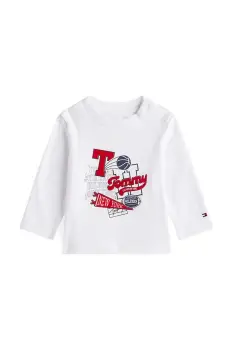 Tommy Hilfiger tricou cu maneca lunga pentru copii, din bumbac imagine