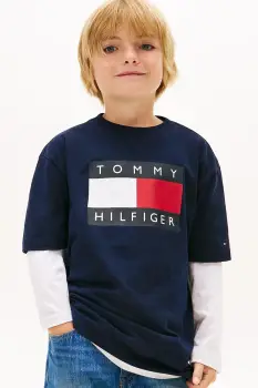 Tommy Hilfiger tricou de bumbac pentru copii imagine