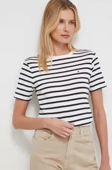 Tommy Hilfiger tricou de dama de bumbac imagine