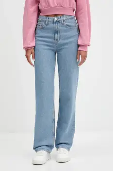 Tommy Jeans blugi high waist, DW0DW22147 imagine